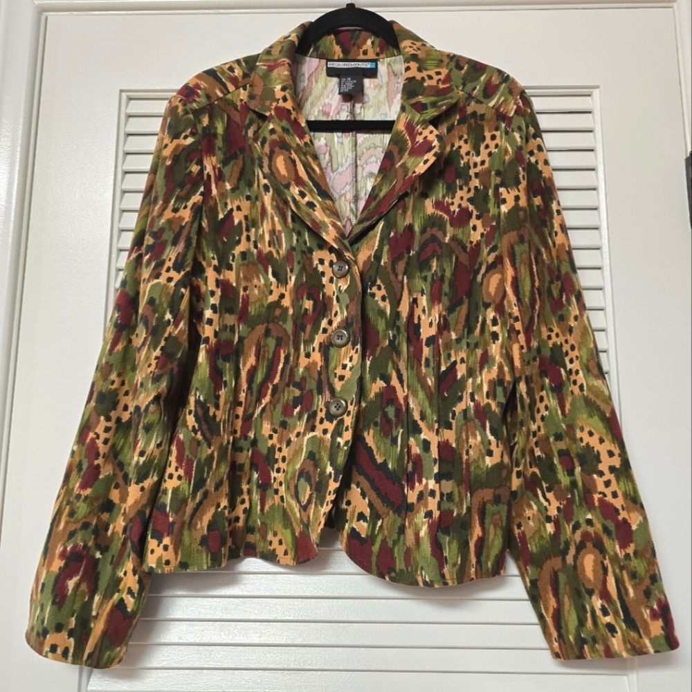 Requirements - (Plus-Size) Retro Colourful Business Casual Office Blazer Jacket